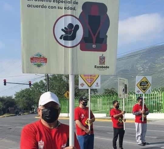 Invitan a ponerse el cinturón en Escobedo Invitan a ponerse el cinturón en Escobedo