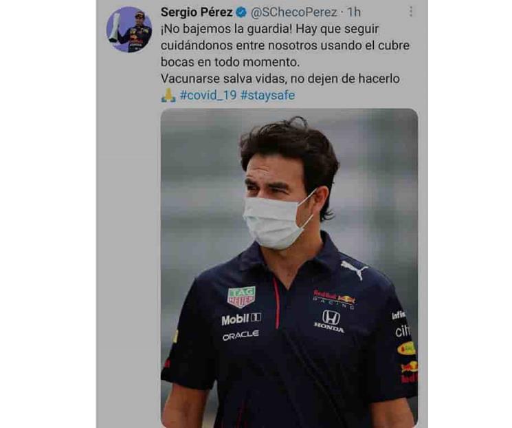 Vacunarse salva vidas: Checo Pérez Vacunarse salva vidas: Checo Pérez