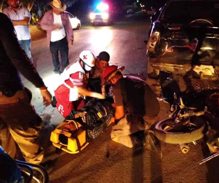 Estrella moto contra camioneta Estrella moto contra camioneta