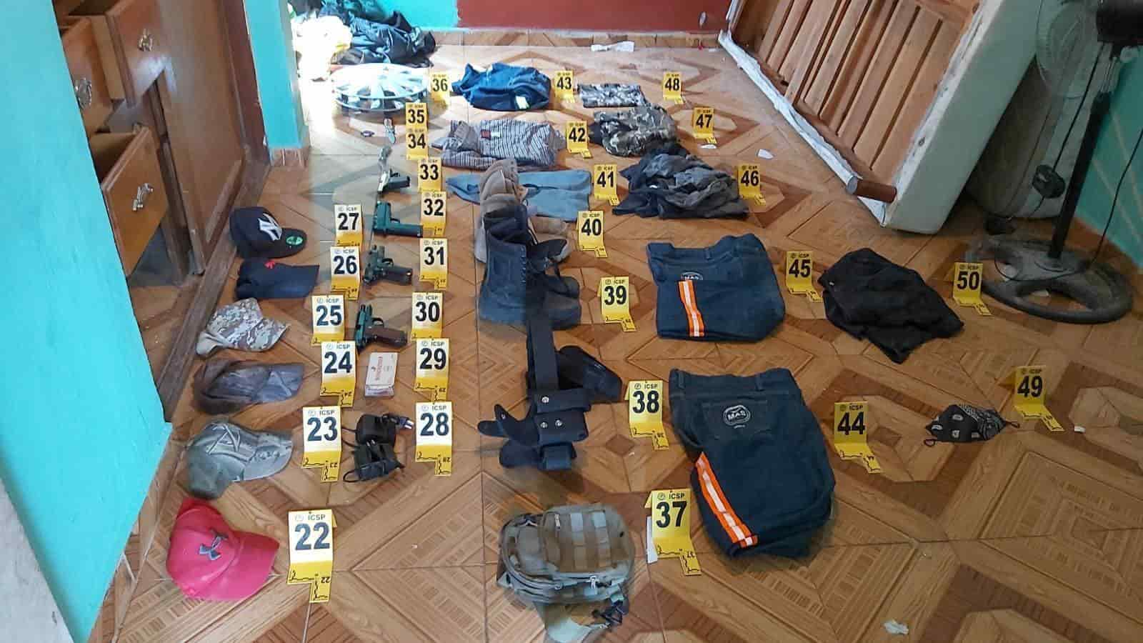 La casa utilizada por la Banda Táctica especialistas en asaltos a reuniones familiares y carnes asadas, fue cateada