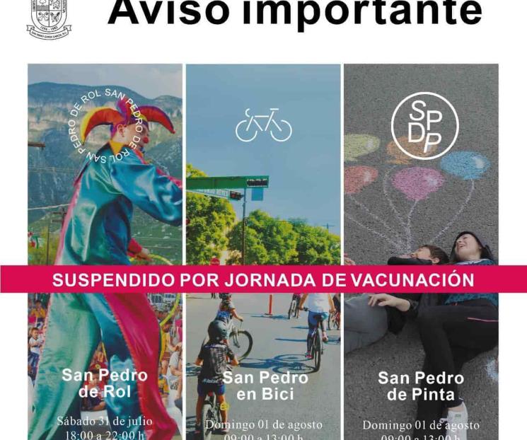 Cancelan en San Pedro actividades sociales y recreativas Cancelan en San Pedro actividades sociales y recreativas