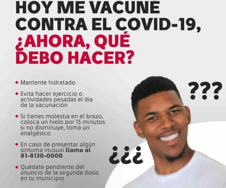 Comparte Bronco recomendaciones a los recién vacunados