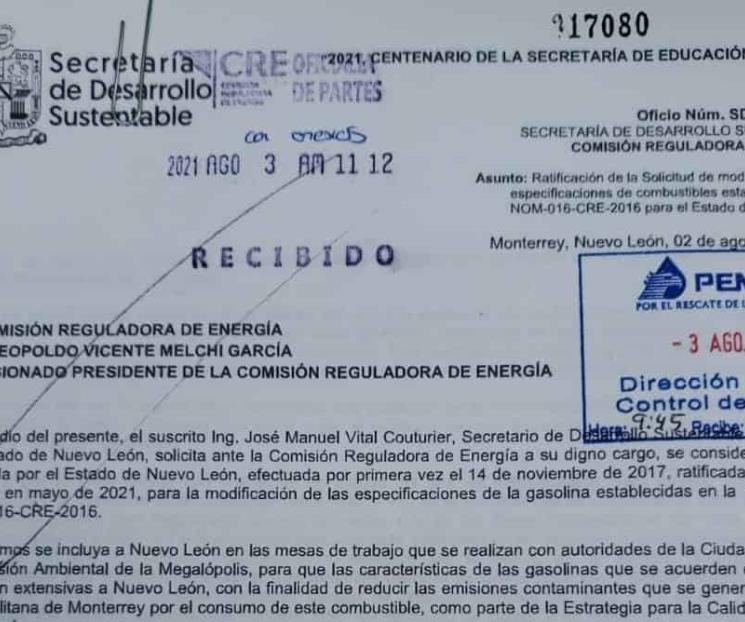 Solicita NL inclusión en mesa de gasolinas