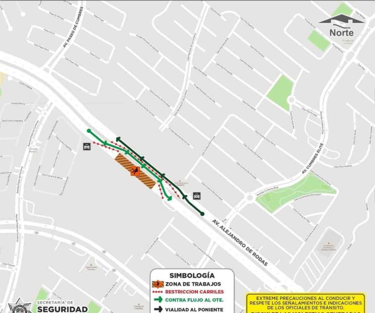 Cierran tramo de Avenida Alejandro Rodas