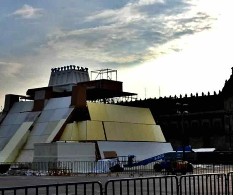 El Templo Mayor de Tenochtitlán, a escala en el Zócalo