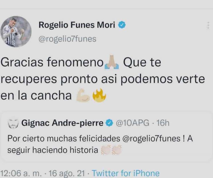 Agradece Funes a Gignac por felicitación