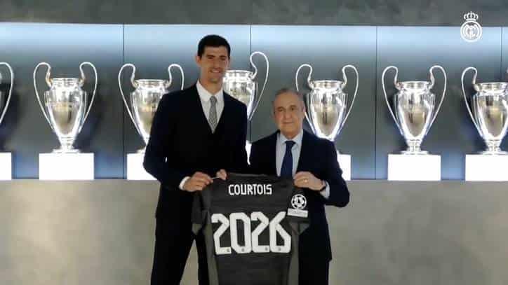 Renueva cinco años Courtois con el Real Madrid