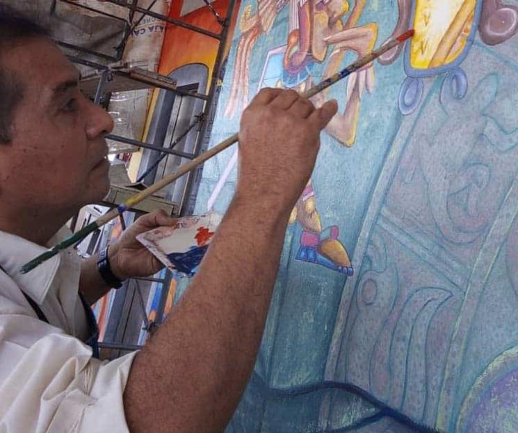Profesor del Tec plasma en sus murales historias de México Profesor del Tec plasma en sus murales historias de México