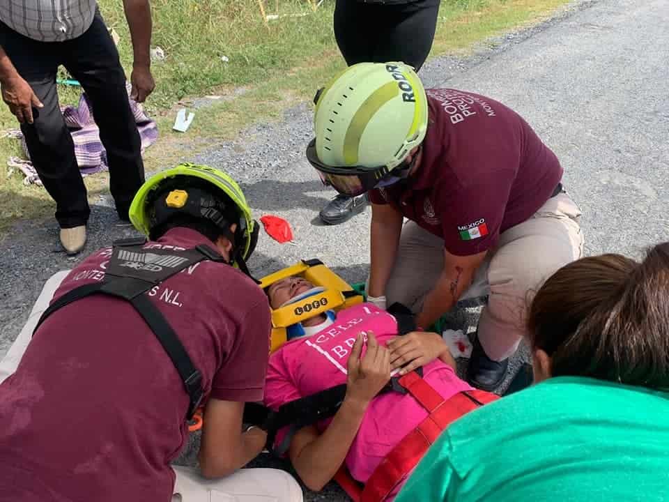Una pareja terminó con lesiones de consideración al derrapar la motocicleta en que viajaba