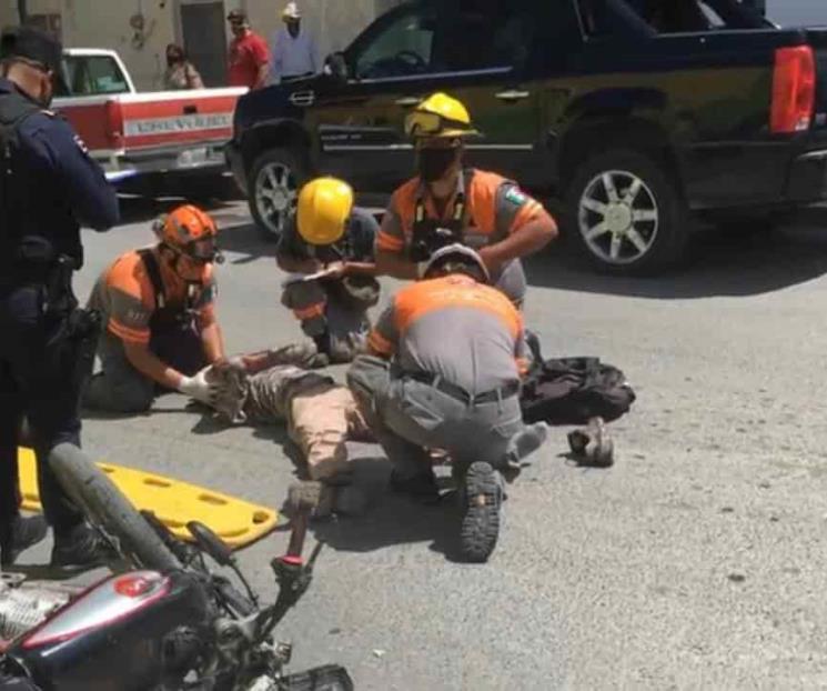 Arrollan a jovencito motociclista en General Terán
