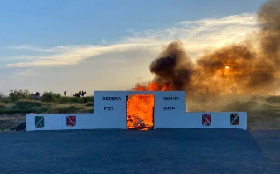 Destruyen droga decomisada en operativos