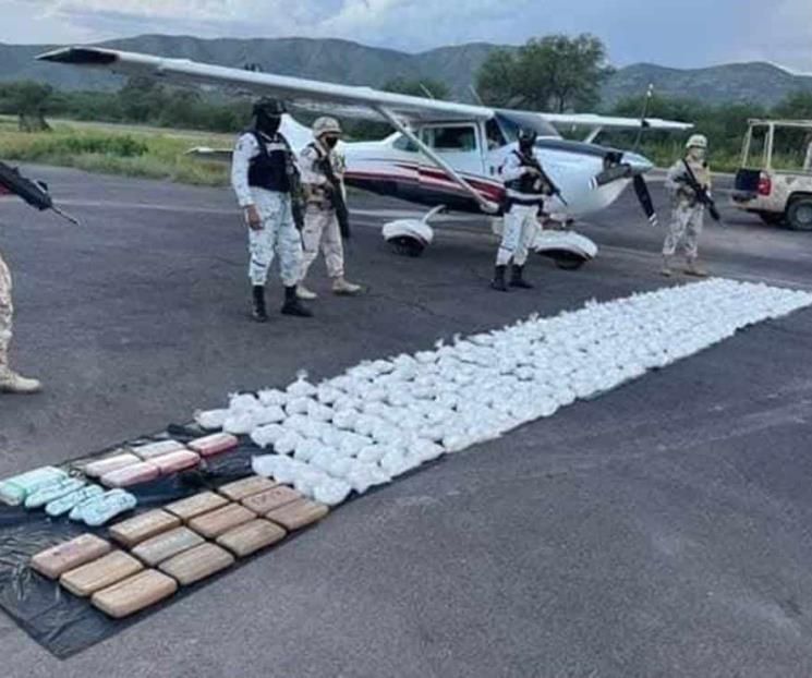Sedena asegura aeronave en Sonora con droga Sedena asegura aeronave en Sonora con droga