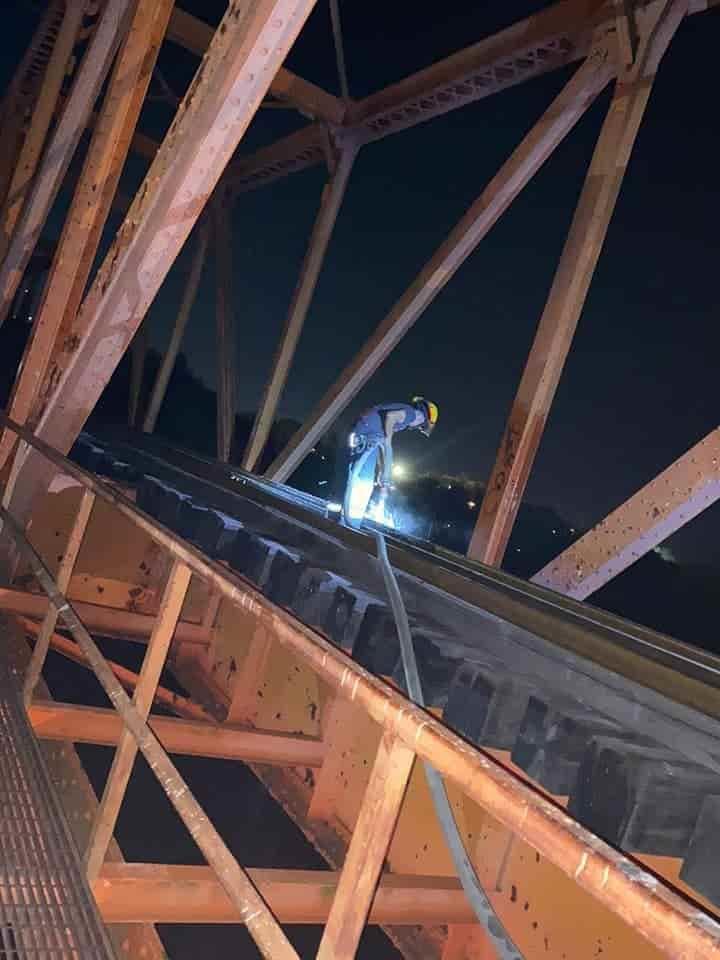 Alarma incendio en puente ferroviario