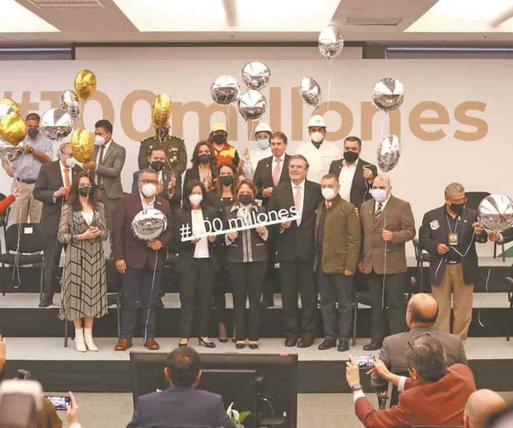 Festejan los 100 millones de dosis