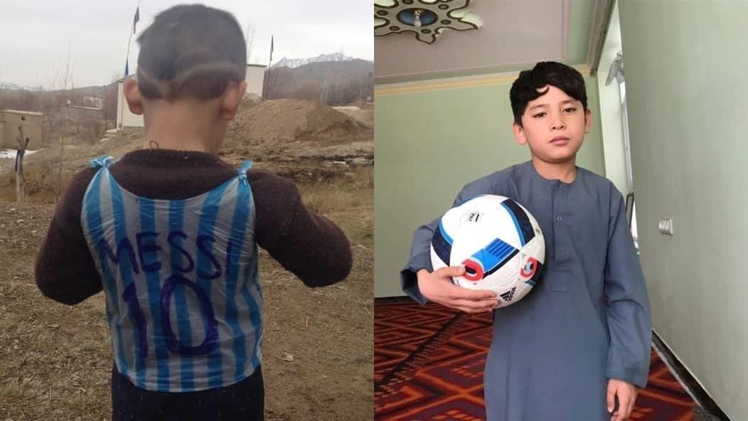 Niño Afgano fan de Messi pide salir de su país
