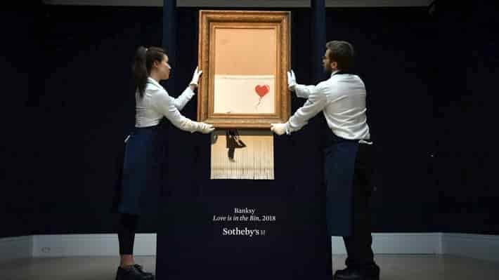 Sale a subasta Banksy ‘medio triturado’ Sale a subasta Banksy ‘medio triturado’
