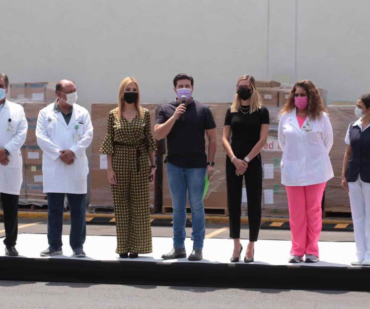 Entregan insumos médicos a hospitales