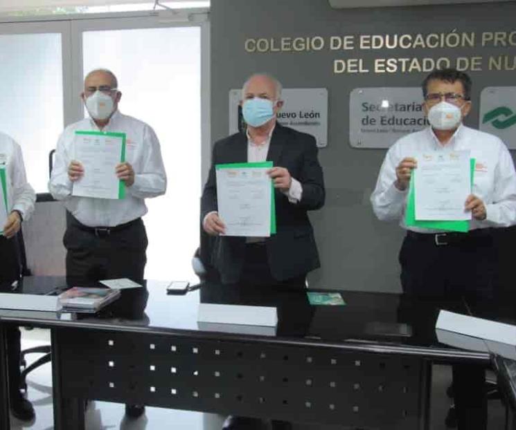 Firman convenio el SNTE y el Conalep