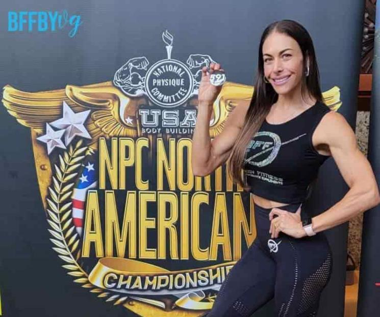 Vanessa Guzmán triunfa en competencia de fisicoculturismo