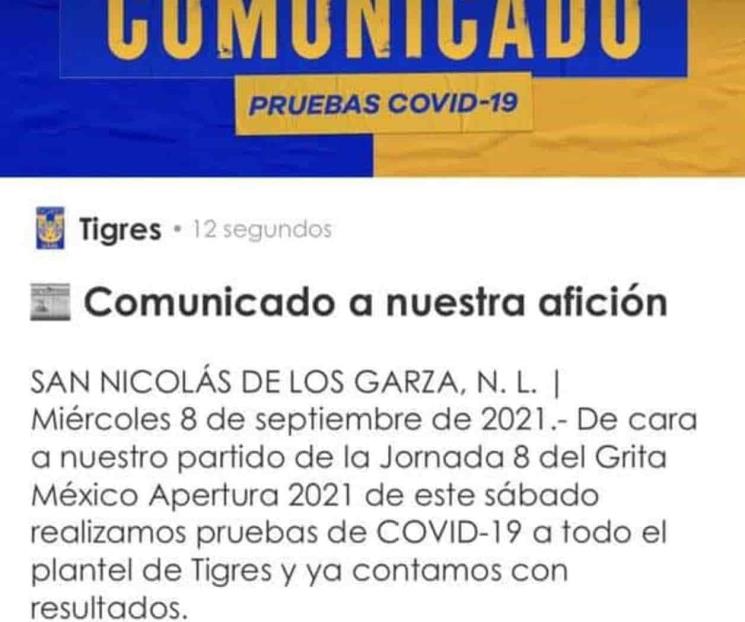 Un contagiado de Covid-19 en Tigres