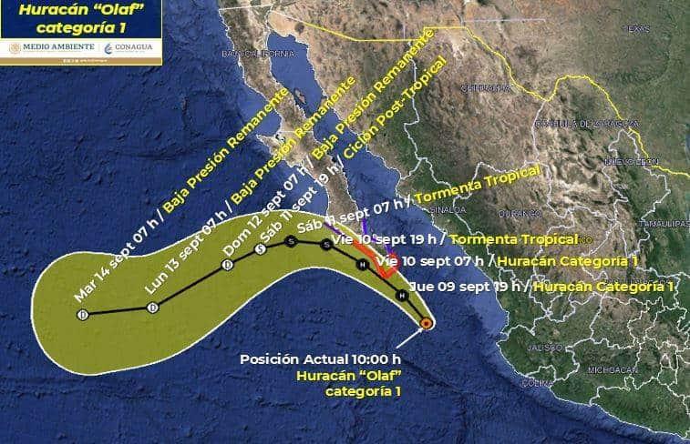 Olaf impactará la madrugada de este viernes en Los Cabos