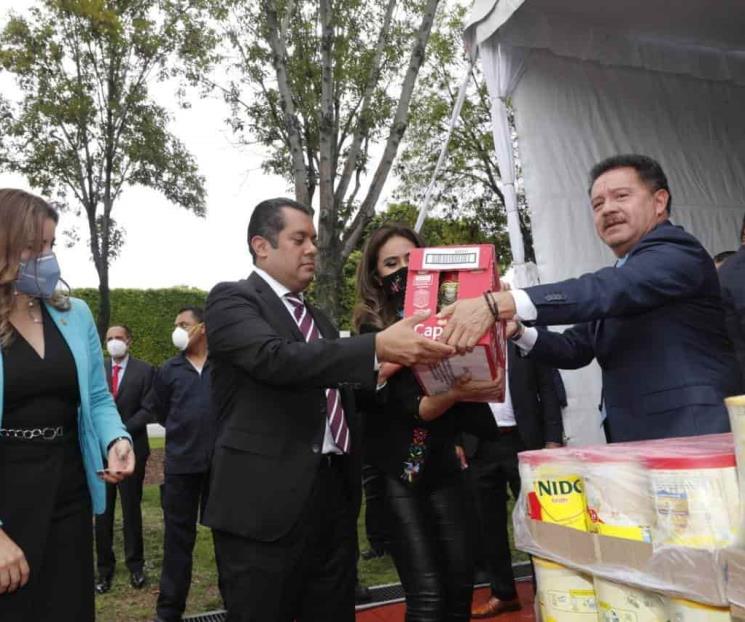 Diputados donan víveres para damnificados por Grace