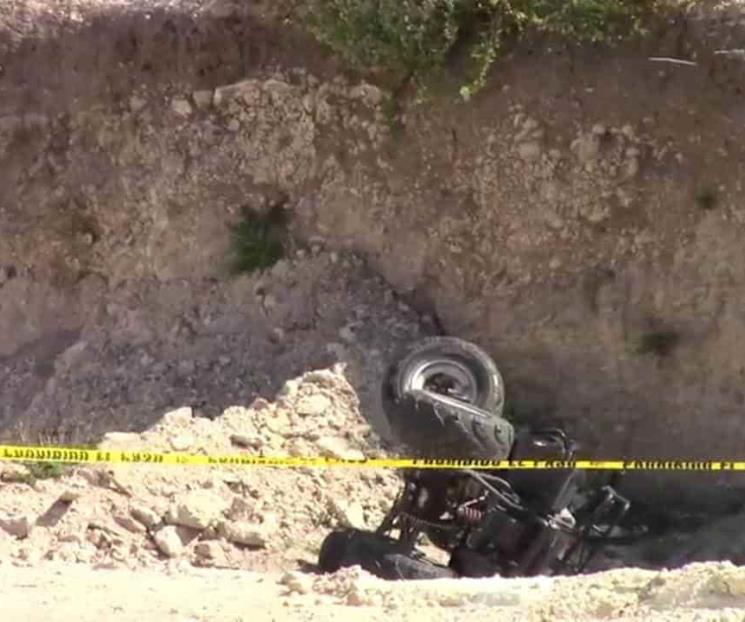 Muere hombre al desbarrancarse en cuatrimoto en Juárez NL