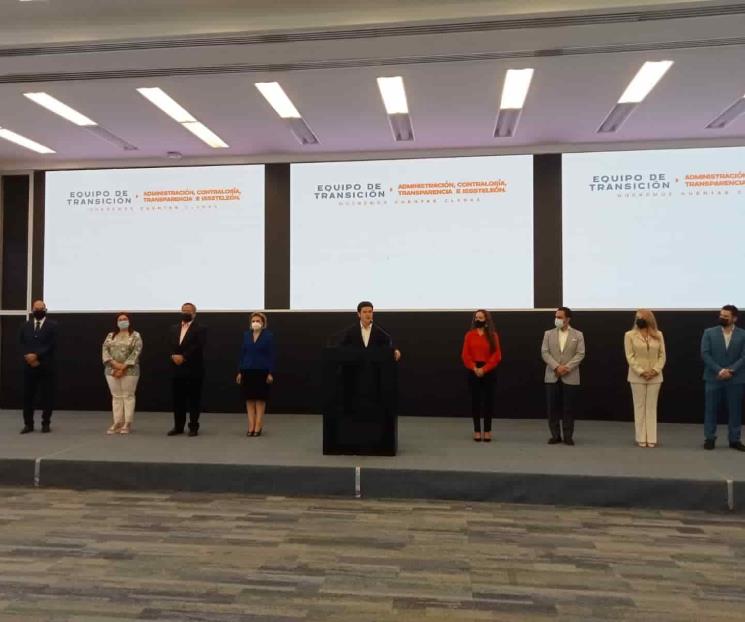 Anuncia equipo de transición de Administración y Contraloría