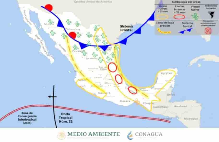Pronostican lluvias por primer frente frío