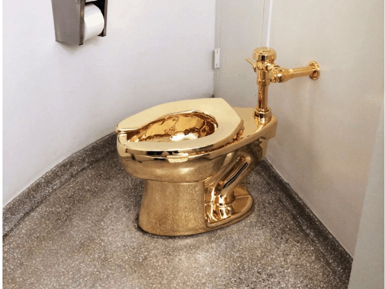 Retrete de oro de Maurizio Cattelan pudo haber sido fundido