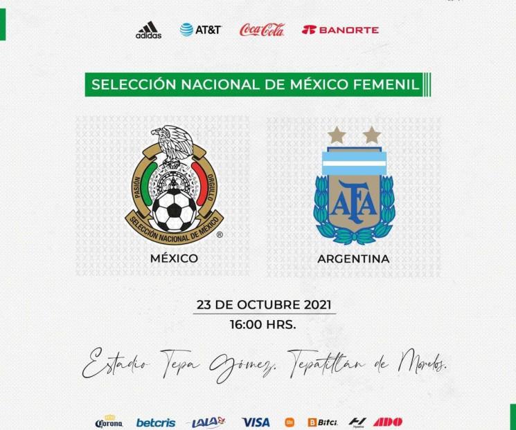Enfrentará TRI Femenil a Argentina en octubre