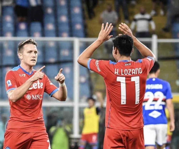 Toma Napoli liderato con gran juego de Hirving Lozano