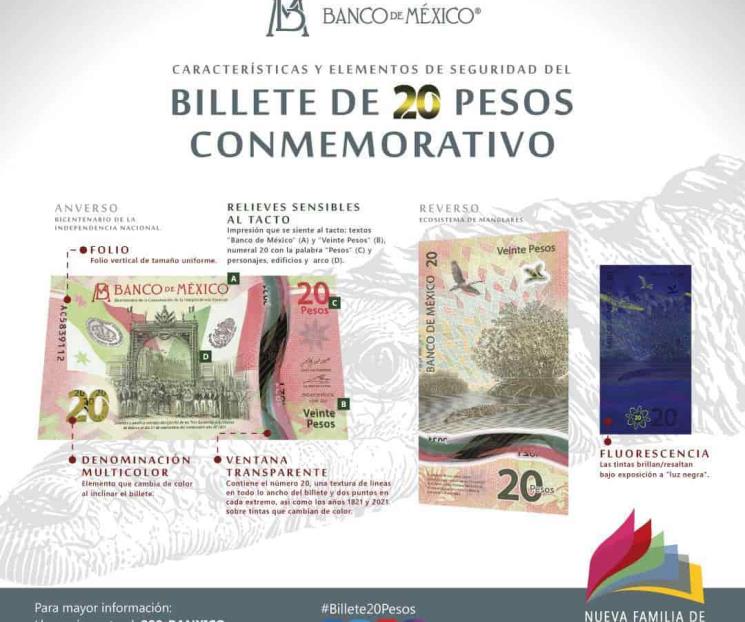 Billete de 20 pesos conmemorativo al Bicentenario