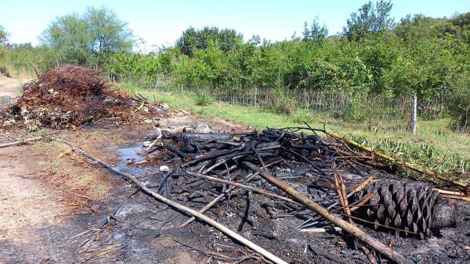Se reportó el incendio de una pequeña choza en Allende