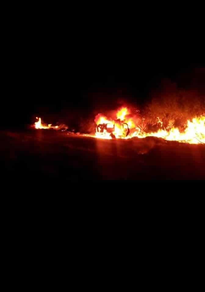 Arde camioneta en China