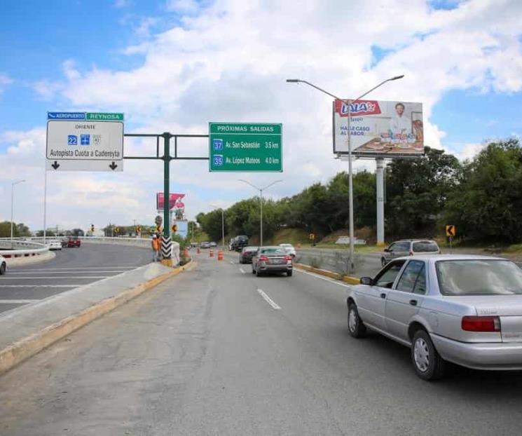 Reparan talud de carriles exprés en Guadalupe