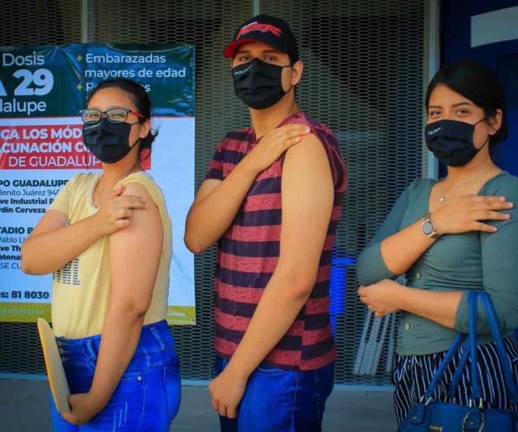 Aplican 22 mil vacunas A 18-29 en Guadalupe
