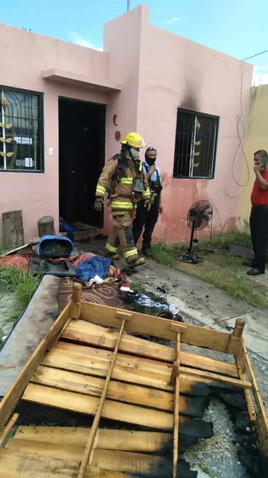 Al parecer un corto circuito provocó un incendio en la vivienda