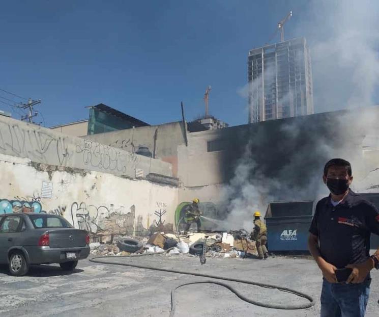 Alarma incendio de basura