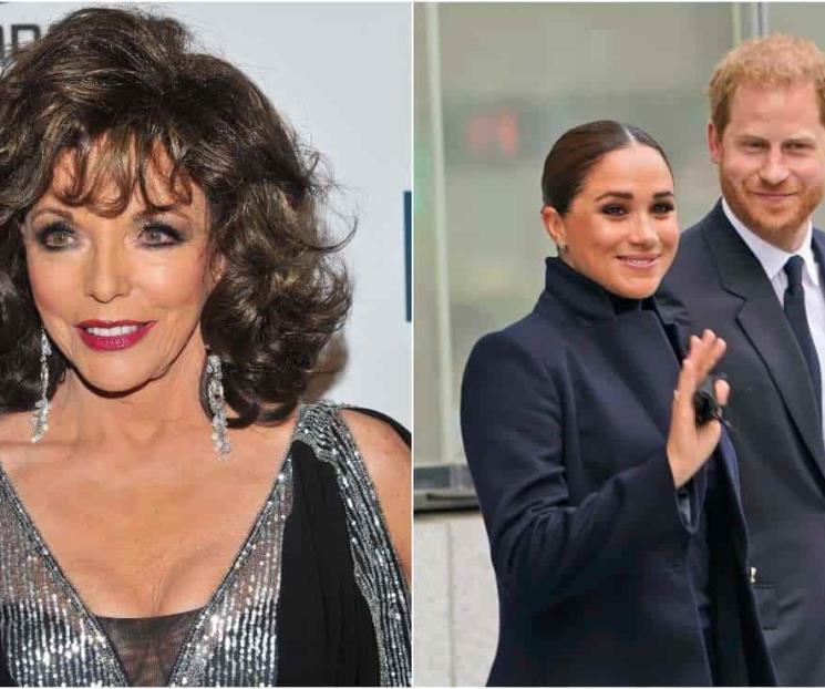 Joan Collins, cansada de leer sobre Meghan y Harry