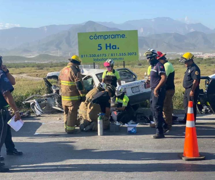 Muere hombre en choque en García