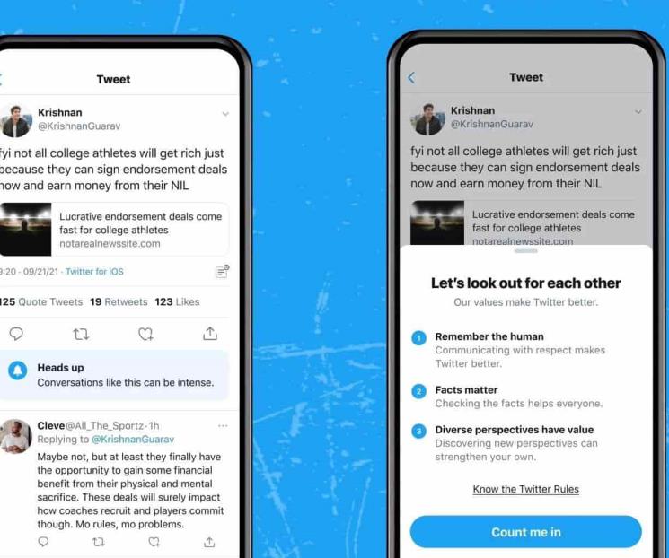 Twitter advertirá sobre hilos potencialmente hostiles