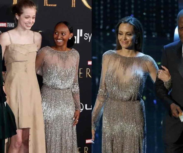 Hijos de Jolie reciclan ropa de su mamá