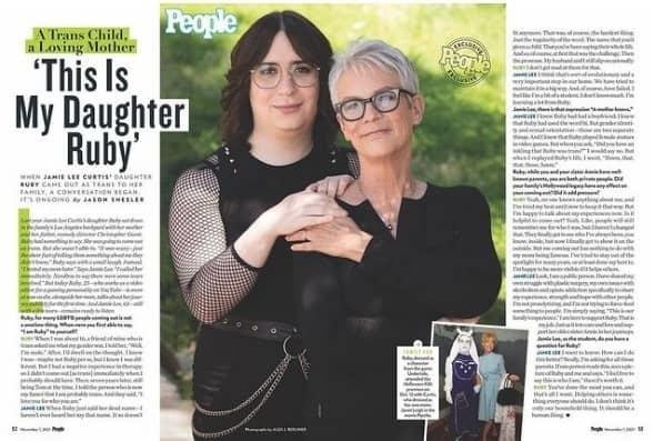 Jamie Lee Curtis habla abiertamente de su hija transgénero