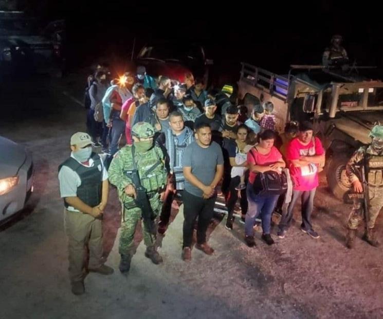 Rescatan a 152 migrantes en Camargo