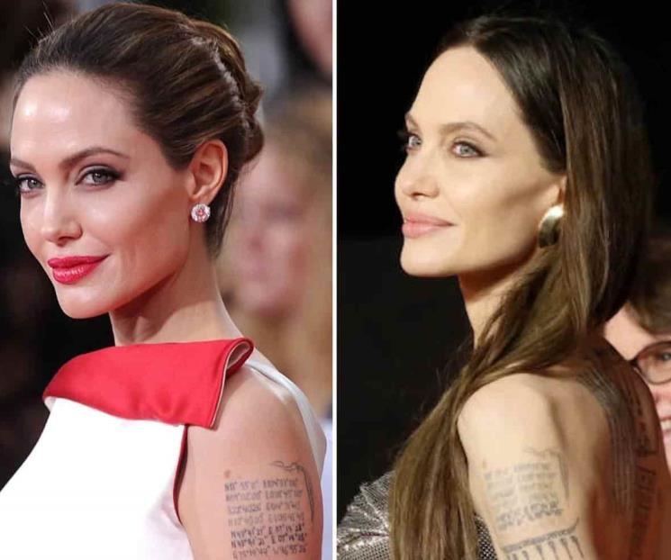 Angelina Jolie se borró su tatuaje dedicado a Brad Pitt Angelina Jolie se borró su tatuaje dedicado a Brad Pitt