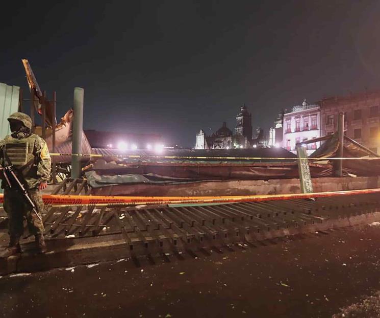 Comienza retiro de la techumbre que colapsó en Templo Mayor