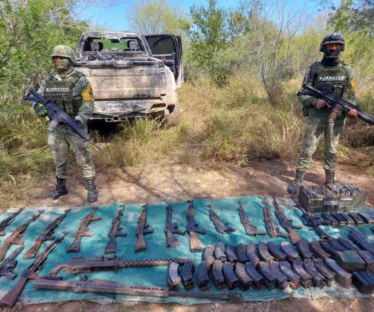 Aseguran arsenal en Doctor Coss, NL