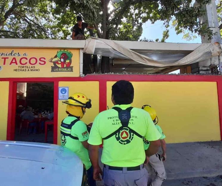 Se incendia negocio de tacos en Allende Se incendia negocio de tacos en Allende