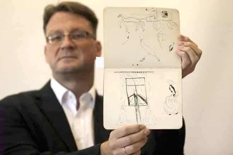 Presentan colección inédita de dibujos de Franz Kafka